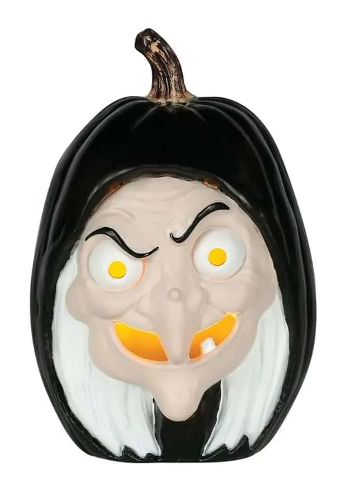 10-Inch Snow White Evil Witch Light Up Pumpkin Decoration