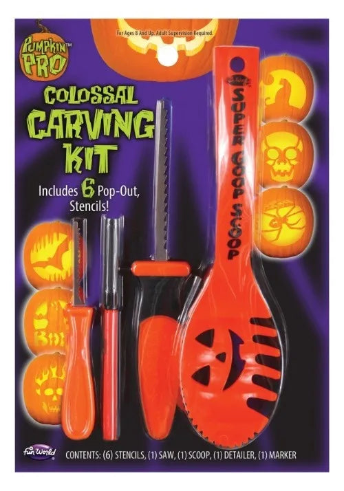 10 Piece Colossal Pumpkin Carving Kit