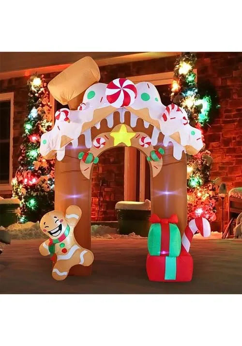 10FT Tall Jumbo Gingerbread Archway Inflatable Decoration Main image