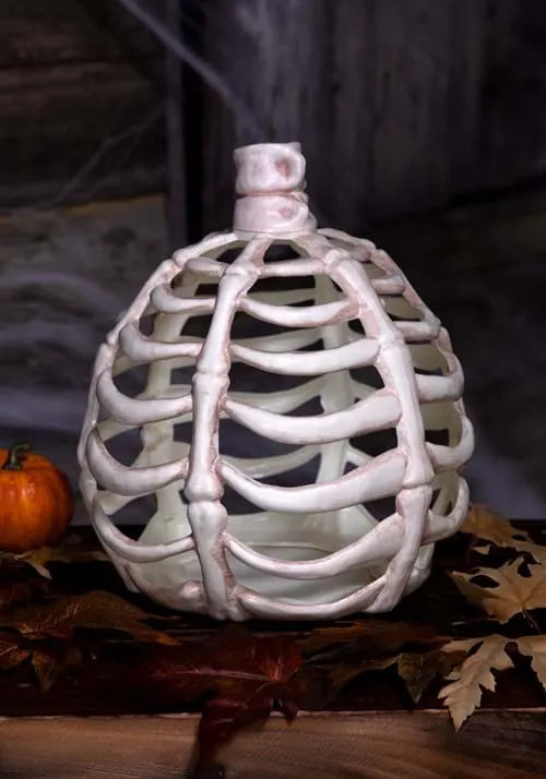 11-Inch Pumpkin Skeleton Bones Decoration Main image