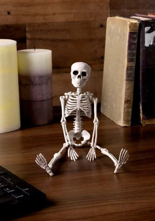 12-Inch Plastic Realistic Skeleton Decoration
