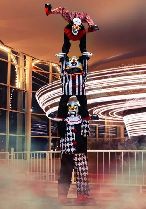 12FT 3-Stacked Acrobatic Animatronic Clowns - Brick Thunder Main image