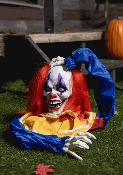 14-Inch Animated Head Popping Clown Ground Breaker Decoration