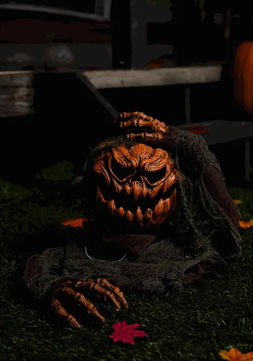 14-Inch Animated Head Popping Pumpkin Ground Breaker Decoration
