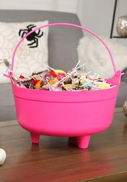 14-Inch Neon Pink Cauldron with Handle Main image