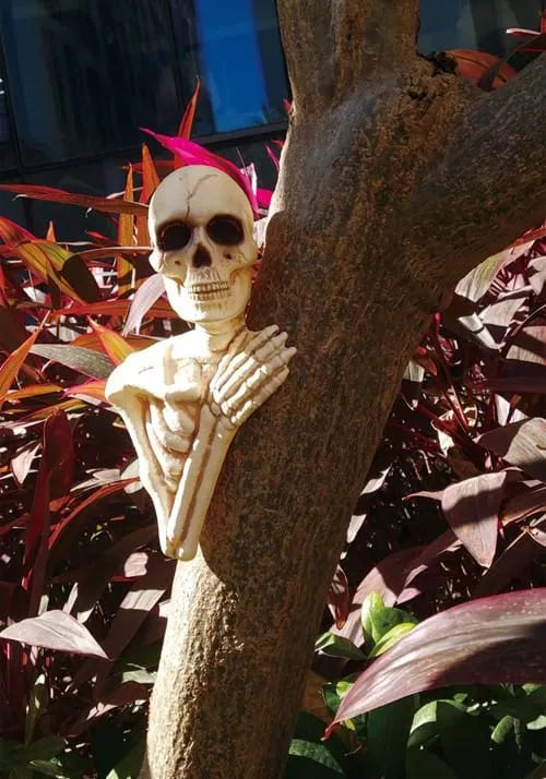 14-Inch Skeleton Tree Peeker Prop Decoration Main image