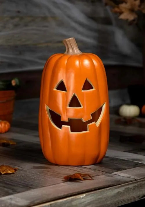 16-Inch Realistic Light Up Pumpkin Decoration