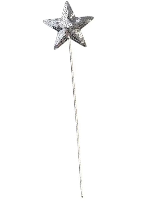 16-Inch Sequin Silver Star Wand Accessory Main image