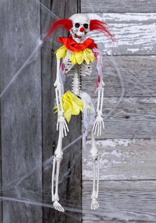 16-Inch Skeleton Clown Decoration