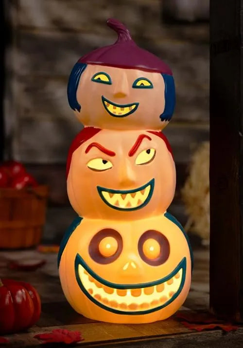 18 Inch Lock, Shock and Barrel Light-Up Pumpkins Decoration