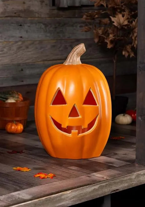 20-Inch Light Up Orange Pumpkin Decoration Main image