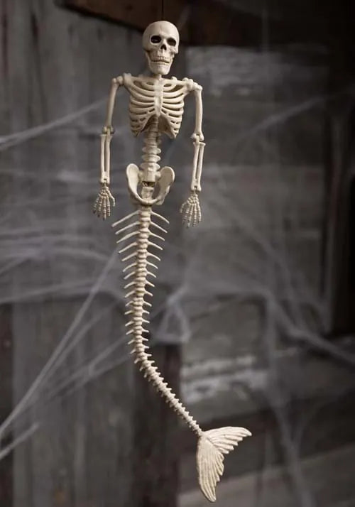 21-Inch Skeleton Mermaid Decoration