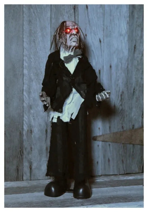 30 Inch Black Moving Zombie Prop Animated Decoration