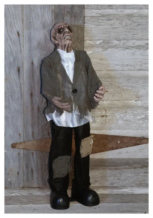 30 Inch Gray Moving Zombie Prop Animated Decoration Main image