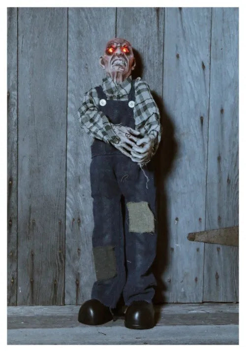 30 Inch Plaid Moving Zombie Prop Animated Decoration
