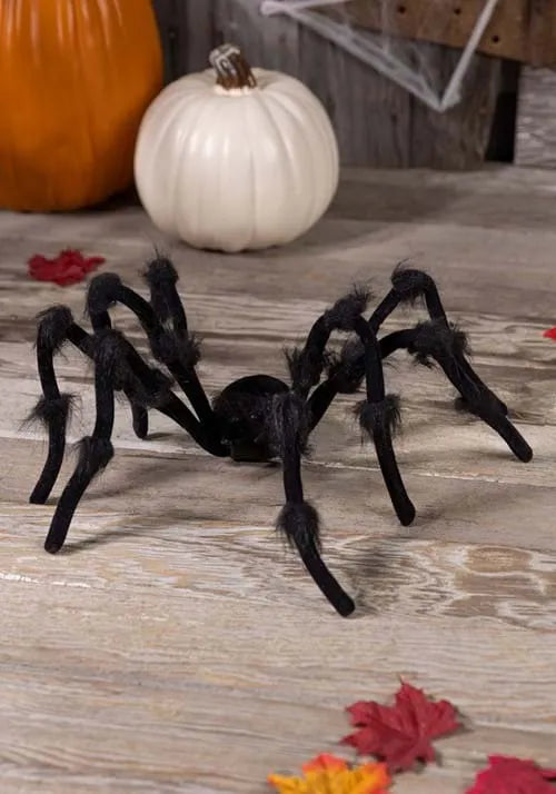 30-Inch Poseable Black Spider Decoration