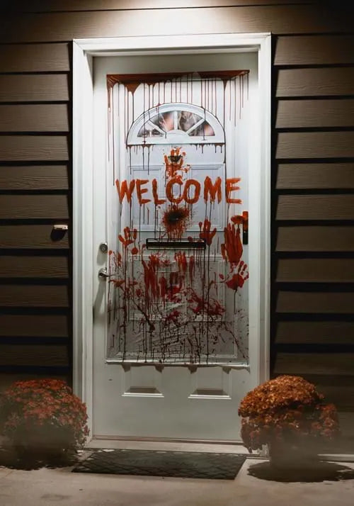 30 Inch x 60 Inch Bloody Mess Door Cover Decoration Main image