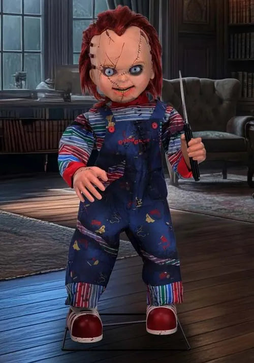 3.5FT Universal Animated LED Scarred Chucky Decoration