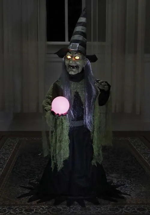 3FT Animated Fortune Teller Witch Decoration Main image