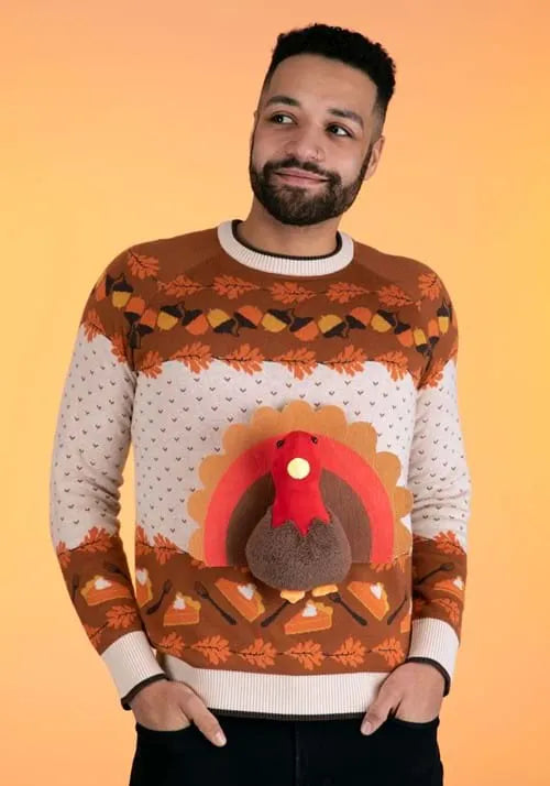 3D Turkey Ugly Holiday Sweater for Adults Main image