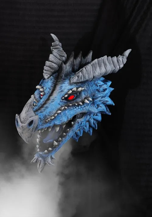 3FT Blue Dragon's Head Actor-matronic Decoration Main image