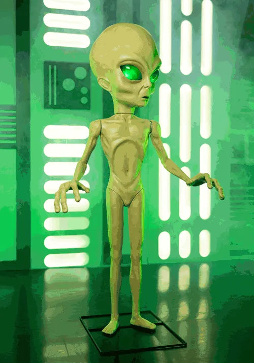 4.5FT Area 51 Roswell Alien Animatronic Decoration Main image
