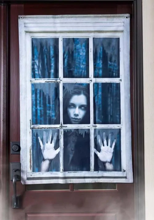 47-Inch Printed Curtain Window Ghost Decoration