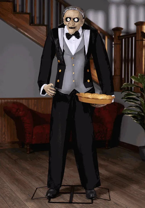 5.6FT Animatronic Evil Greeter Butler Decoration Main image