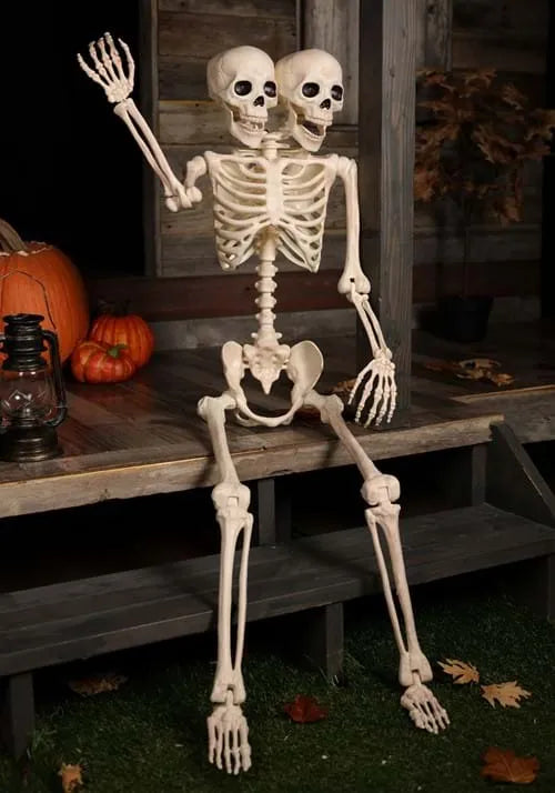 5FT Double Head Pose-N-Stay Skeleton Decoration Main image