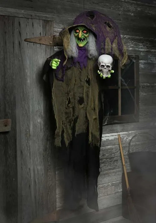 6FT Hanging Witch Animatronic Decoration Main image