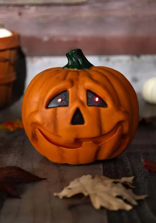 7-Inch Talking Light Up Jack O Lantern with Moving Jaw Decoration