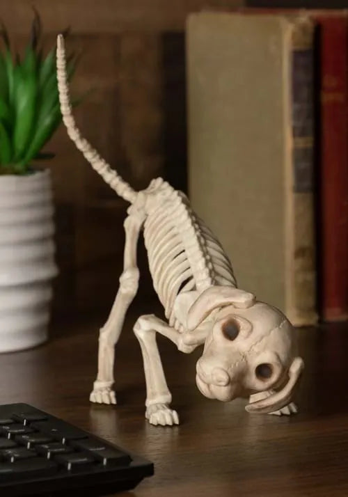 7.5-Inch Puppy Skeleton Halloween Decoration