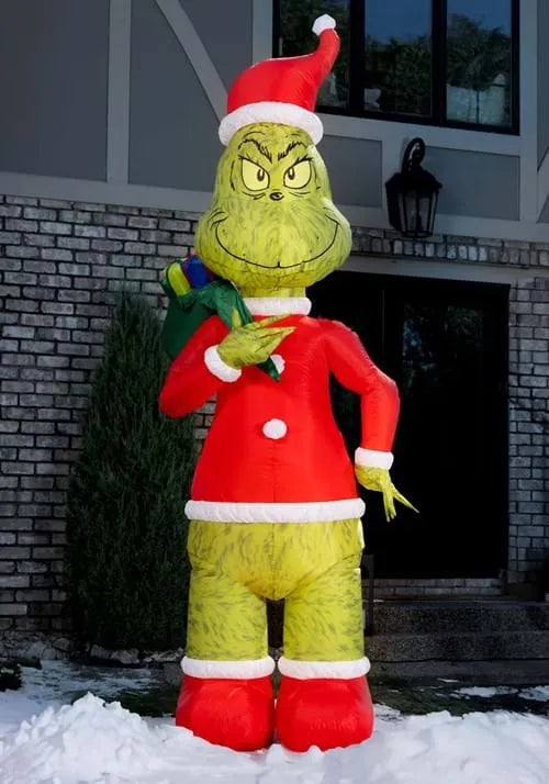 8 Foot Inflatable Grinch Santa Decoration Main image