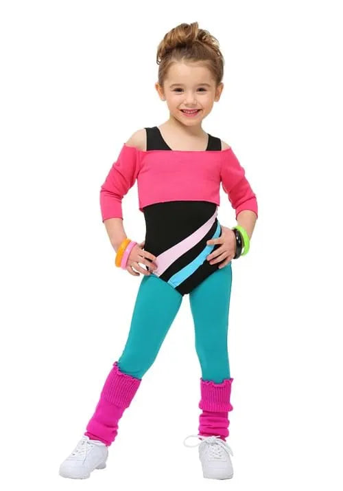 80's Workout Girl Costume for Toddlers Main image
