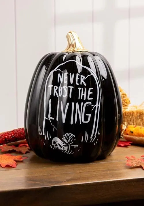 9-Inch Ceramic Tombstone Pumpkin Decoration Main image