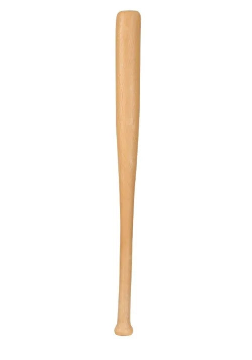 Adult Wood Look Plastic Baseball Bat Main image