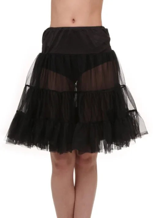 Adult Black Knee Length Crinoline Main image