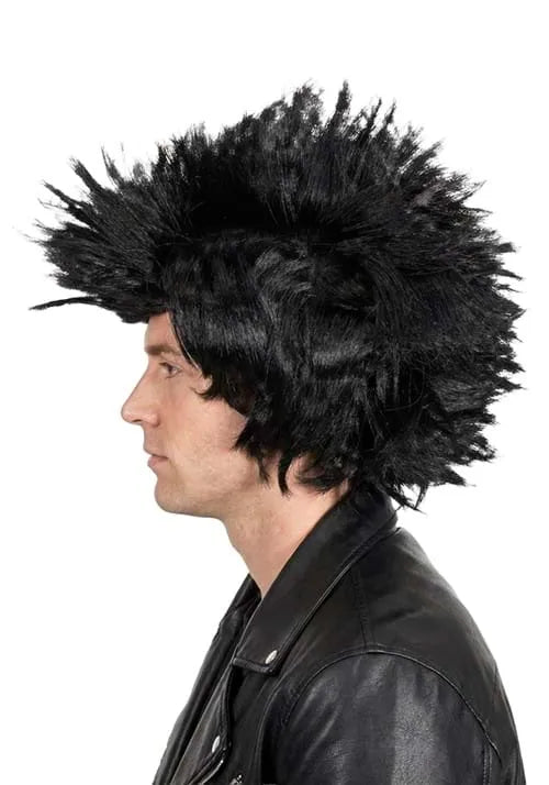Adult Black Punk Costume Wig Main image