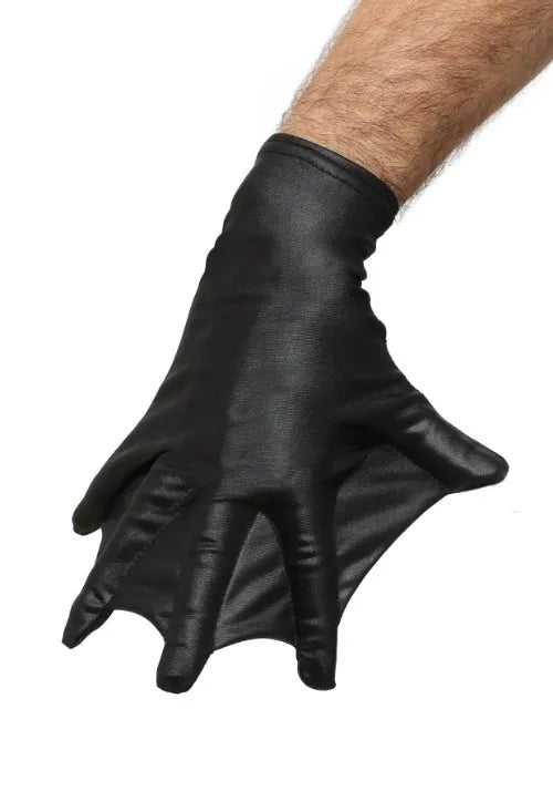 Adult Black Webbed Gloves Main image