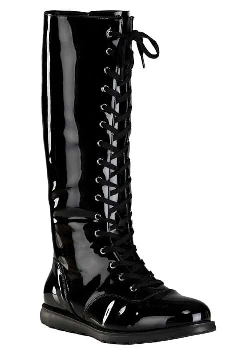 Black Wrestling Costume Boots for Adults Main image
