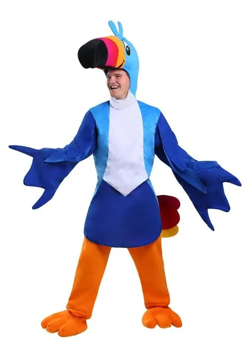 Adult Bright Blue Toucan Costume Main image