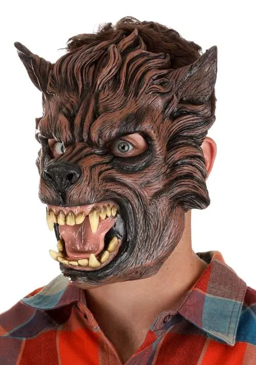 Adult Brown Wolf Mask Main image