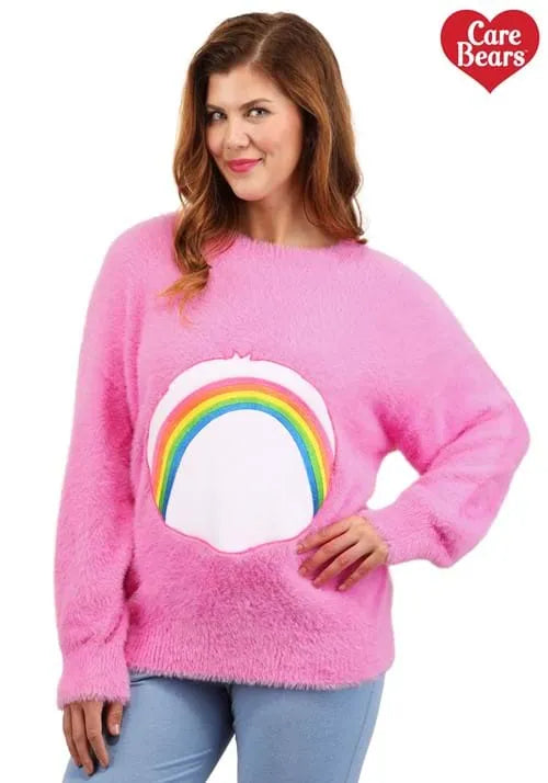 Care Bears Adult Cheer Bear Belly Badge Sweater
