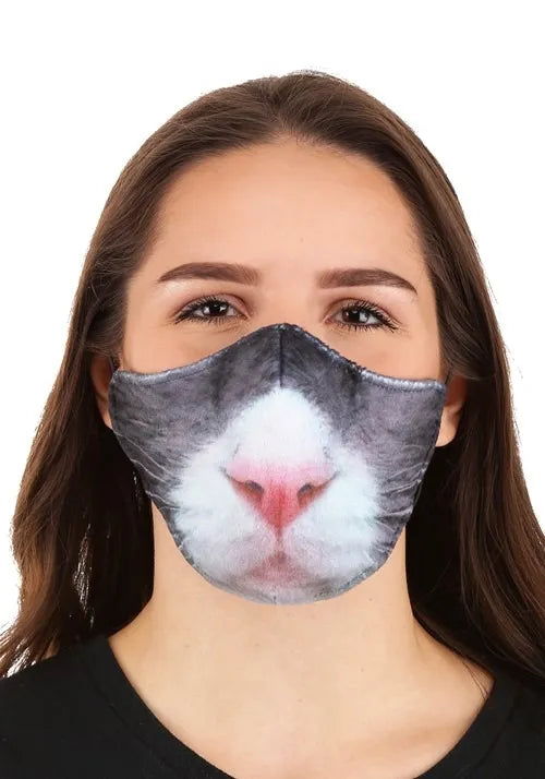 Adult Cat Sublimated Face Mask Main image