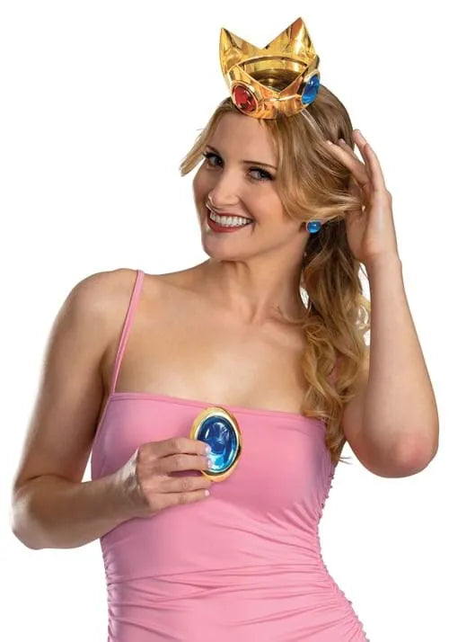 Adult/Child Princess Peach Crown Jewels Costume Set Main image