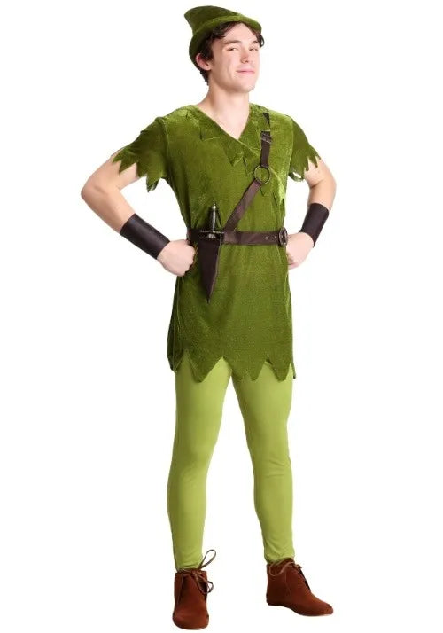 Adult Green Peter Pan Costume Main image