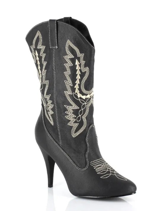 Adult Black Cowgirl Boots Main image