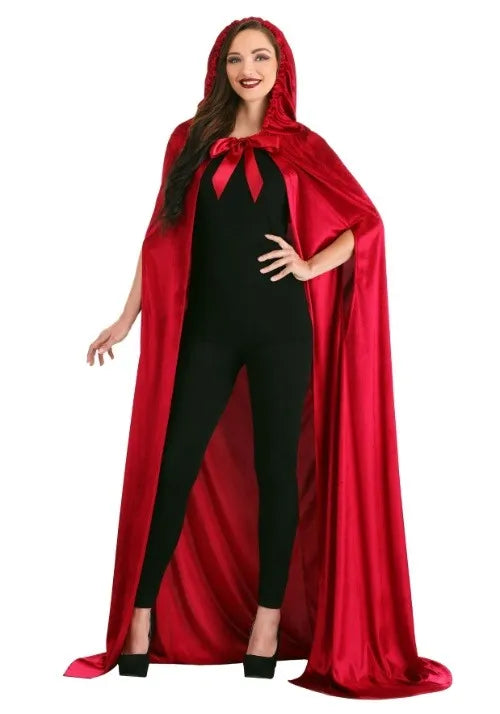 Adult Crimson Riding Costume Cloak Main image