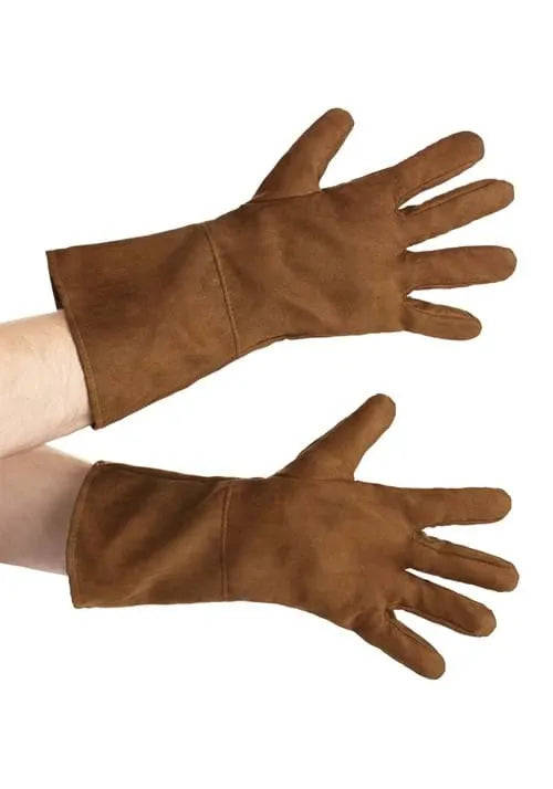Adult Deluxe Brown Pirate Costume Gloves Main image