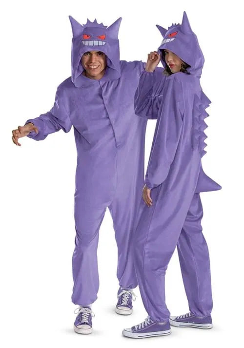 Adult Deluxe PokÃ©mon Gengar Hooded Jumpsuit Costume Main image